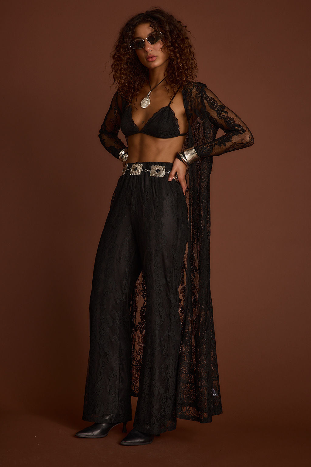 Ambrose Black Lace Pull On Pants
