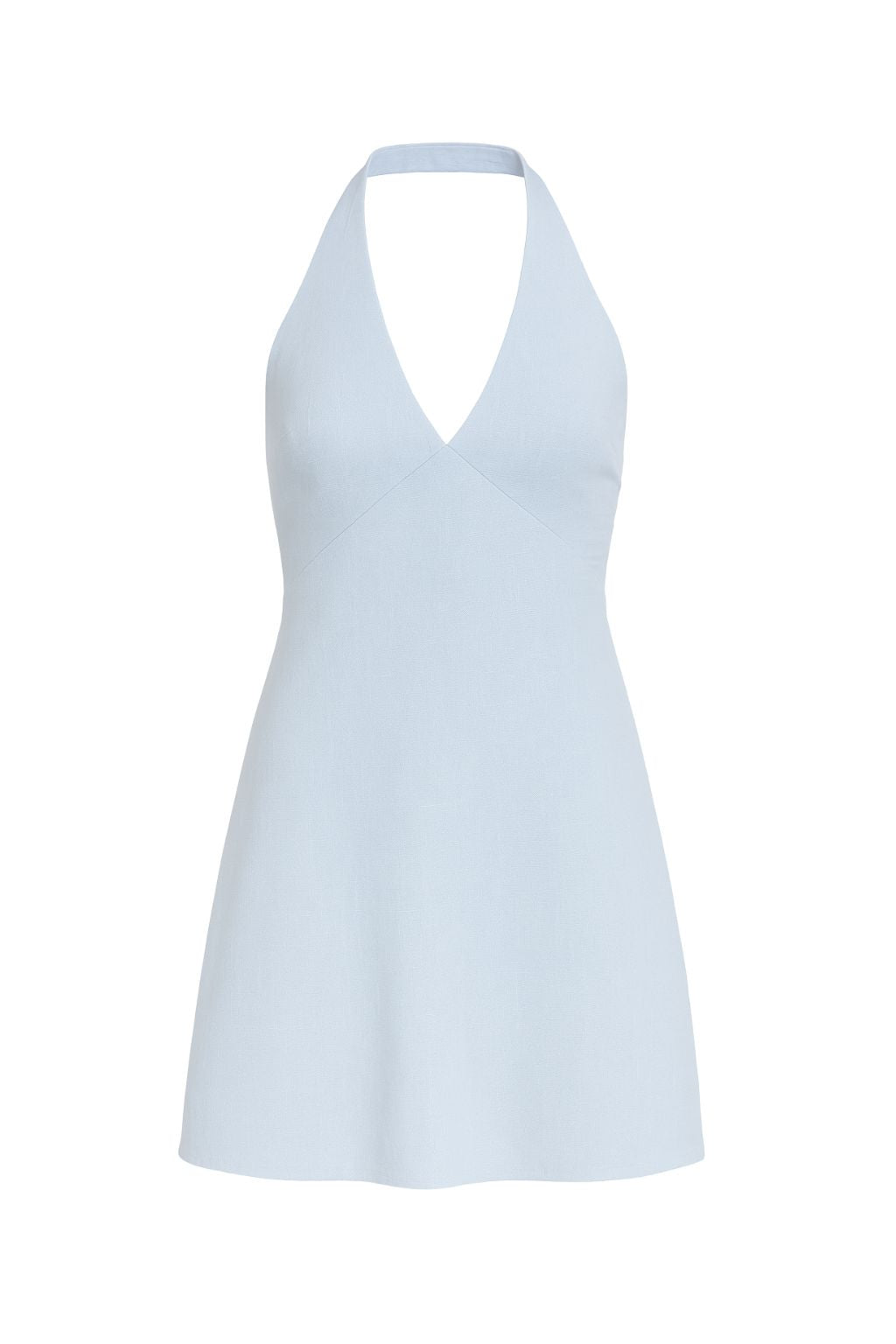Emma Baby Blue Linen Mini Dress