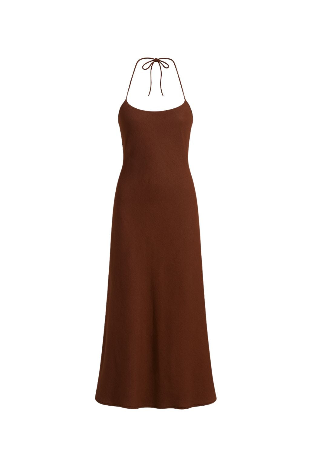 Laura Mocha Linen Maxi Dress