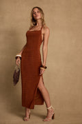 Melani Terracotta Midi Dress