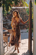 Sundance Rust Multi Printed Maxi Dress